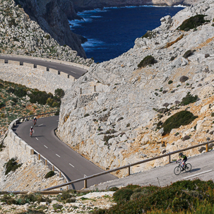 velo de route en bord de mer à Majorque